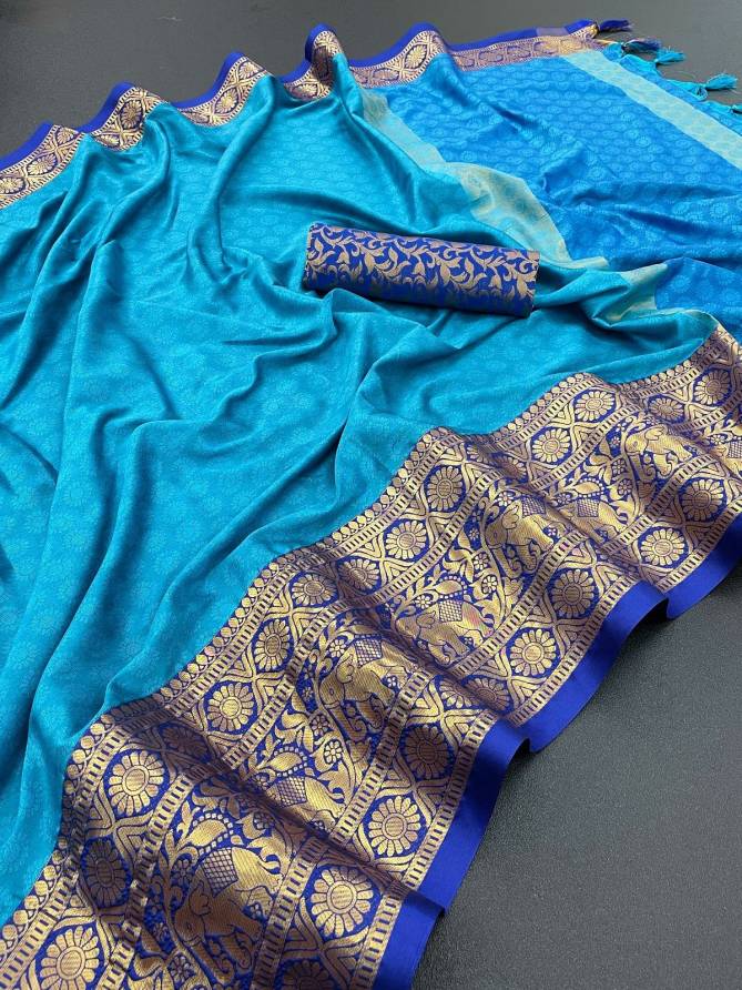 Aab Gajanand Designer Mercerised Cotton Silk Saree Catalog
